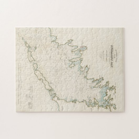  kaart van Buzzards Bay MA (1876) Legpuzzel (Horizontaal)