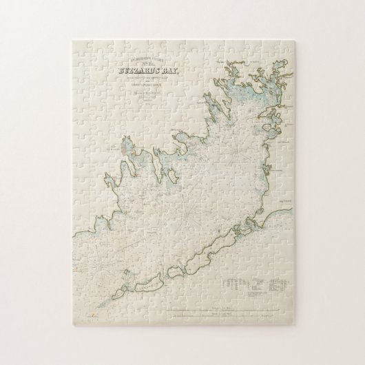  kaart van Buzzards Bay MA (1876) Legpuzzel (Verticaal)