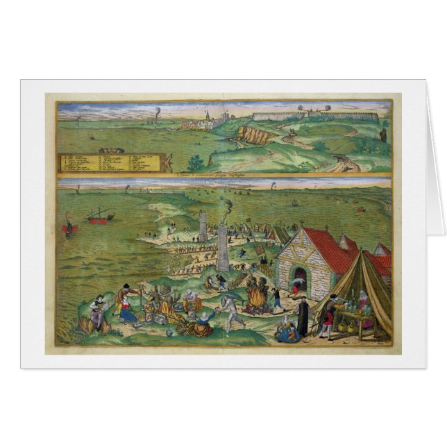Kaart van Cadiz, van 'Civitates Orbis Terrarum' do (Voorkant Horizontaal)