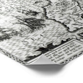 Kaart van Caernarvon, 1616 Poster (Hoek)