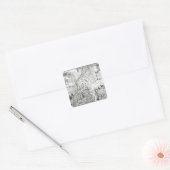 Kaart van Caernarvon, 1616 Vierkante Sticker (Envelop)