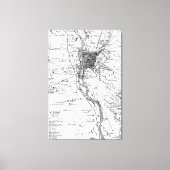  kaart van Caïro Egypte (1911) Canvas Afdruk (Voorkant)