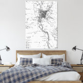 kaart van Caïro Egypte (1911) Canvas Afdruk (Insitu (Slaapkamer))