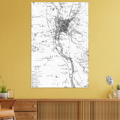 kaart van Caïro Egypte (1911) Canvas Afdruk (Insitu (Woonkamer))