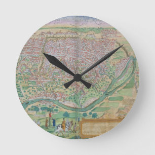 Kaart van Caïro, van "Civitates Orbis Terrarum" d Ronde Klok