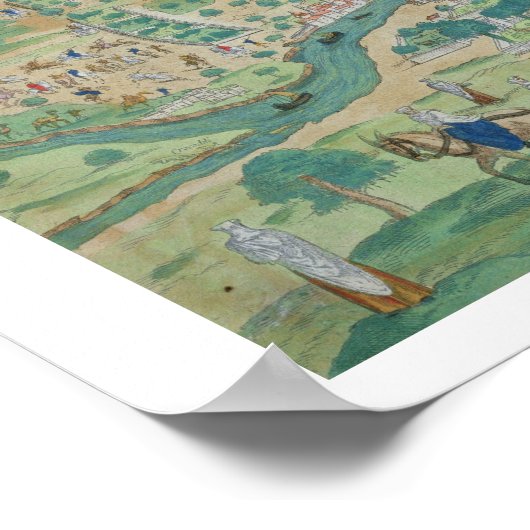 Kaart van Caïro, van "Civitates Orbis Terrarum" do Poster (Hoek)