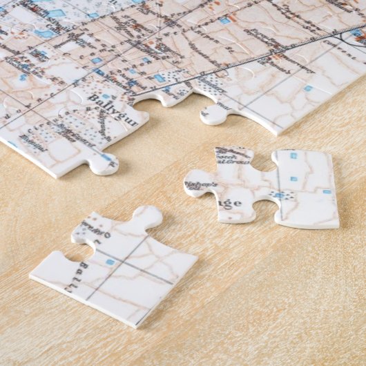  kaart van Calcutta India (1914) Legpuzzel (Zijkant)