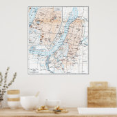 kaart van Calcutta India (1914) Poster (Keuken)