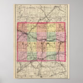 Kaart van Calhoun County, Michigan Poster (Voorkant)