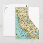  kaart van Californië (Voorkant / Achterkant)