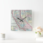  kaart van Californië (1860) Vierkante Klok (Huis)