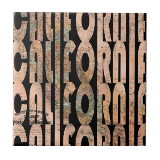 Kaart van Californië 1861 Tegeltje