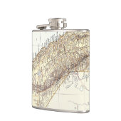  kaart van Californië (1878) Heupfles (Links)