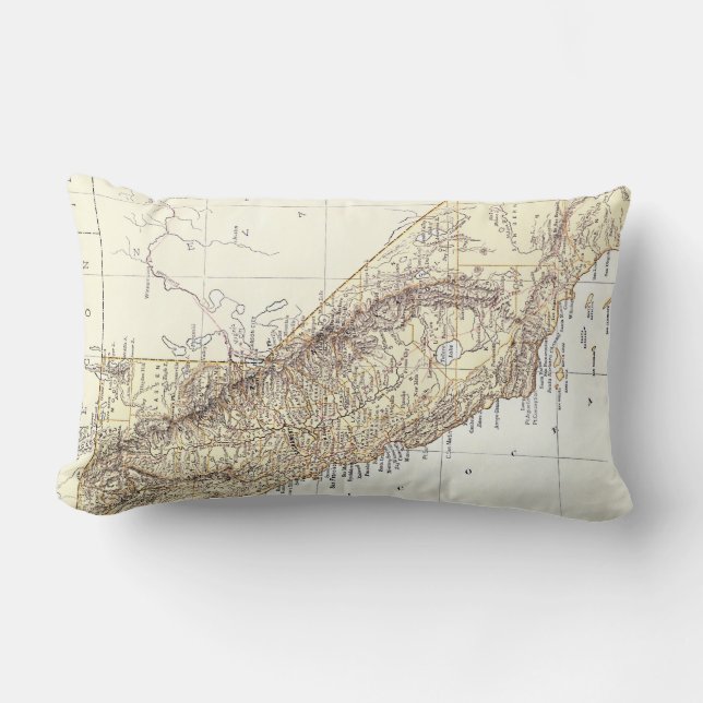  kaart van Californië (1878) Kussen (Voorkant)