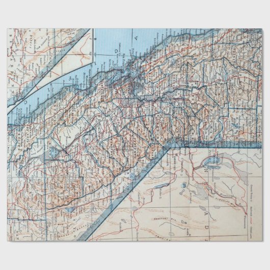  kaart van Californië (1921) Cadeaupapier (Vlak)