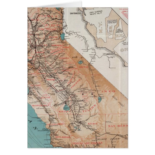 Kaart van Californië 2 (Voorkant)