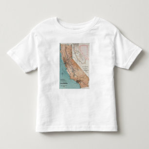 Kaart van Californië 2 Kinder Shirts