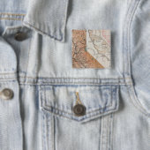 Kaart van Californië 2 Vierkante Button 5,1 Cm (In situ)