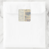 Kaart van Californië 2 Vierkante Sticker (Tas)