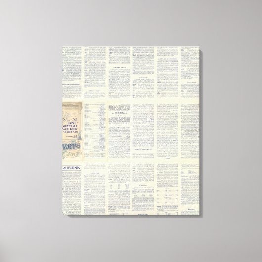 Kaart van Californië 4 Canvas Afdruk (Voorkant)