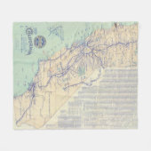 Kaart van Californië 4 Fleece Deken (Voorkant (Horizontaal))