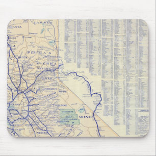 Kaart van Californië 4 Muismat