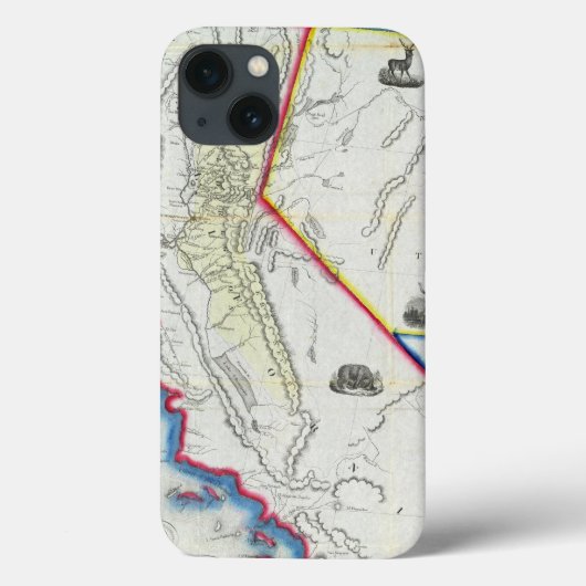 Kaart van Californië Case-Mate iPhone Case (Achterkant)