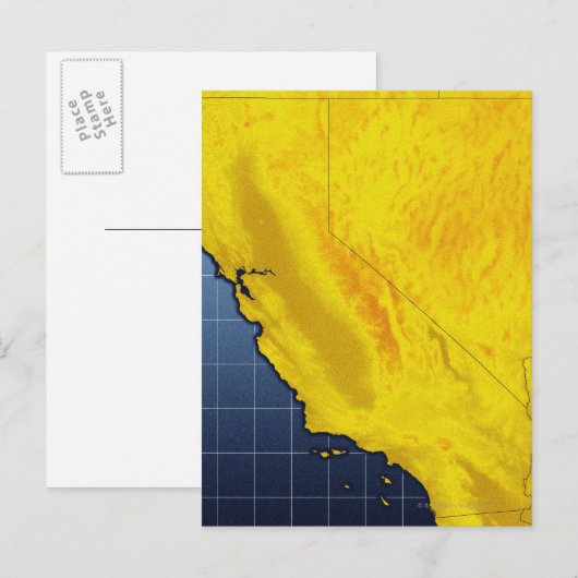 Kaart van Californië en Nevada (Voorkant / Achterkant)