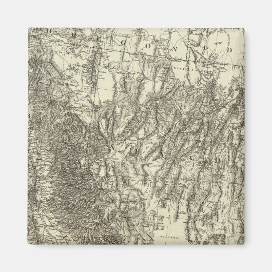 Kaart van Californië en Nevada Magneet (Voorkant)