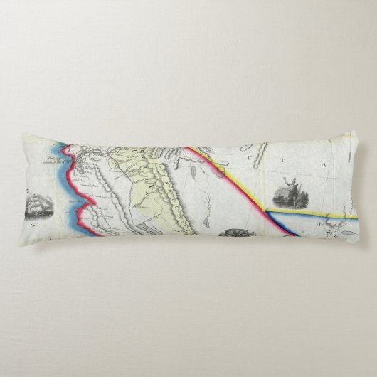 Kaart van Californië Lichaamskussen (Voorkant)