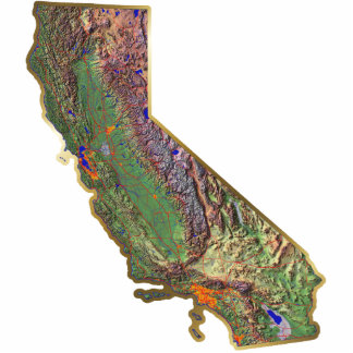 Kaart van Californië Magnet uit Fotobeeldje Magneet