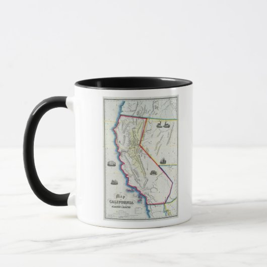 Kaart van Californië Mok (Links)