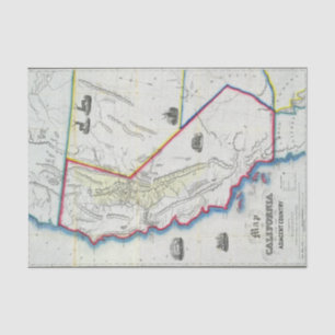 Kaart van Californië Tissuepapier