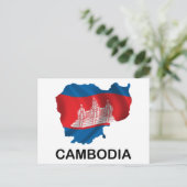 Kaart van Cambodja (Staand voorkant)