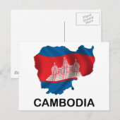Kaart van Cambodja (Voorkant / Achterkant)