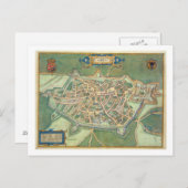 Kaart van Cambrai, van "Civitates Orbis Terrarum"  (Voorkant / Achterkant)