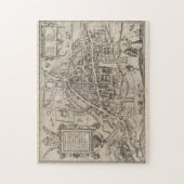 kaart van Cambridge England (1575) Legpuzzel (Verticaal)