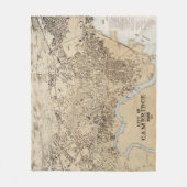  kaart van Cambridge Massachusetts (1877) Fleece Deken (Voorkant)