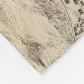  kaart van Cambridge Massachusetts (1877) Fleece Deken (Hoek)
