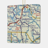 kaart van Camdenton MO Keramisch Ornament (Links)