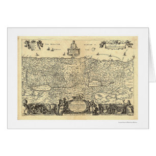 Kaart van Canaan de deelstaat Beloften door Moxon 