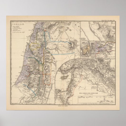 Kaart van Canaan Poster (Voorkant)