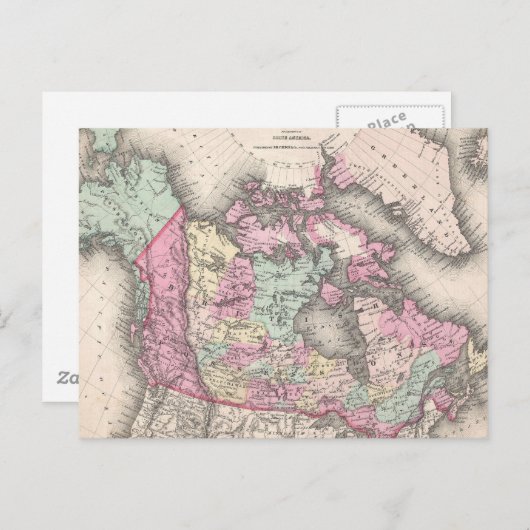  kaart van Canada (1857) (Voorkant / Achterkant)