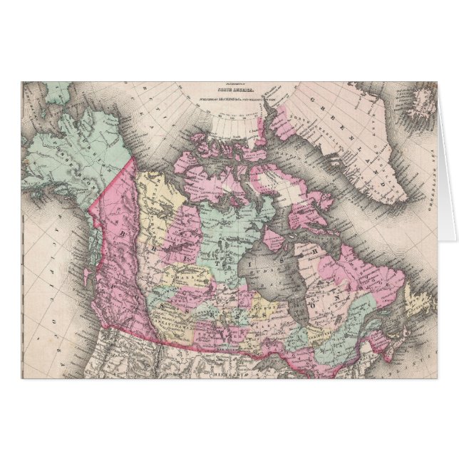  kaart van Canada (1857) (Voorkant Horizontaal)