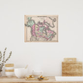  kaart van Canada (1857) Poster (Keuken)