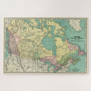 kaart van Canada (1897) Legpuzzel