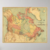 kaart van Canada (1898) Poster (Voorkant)