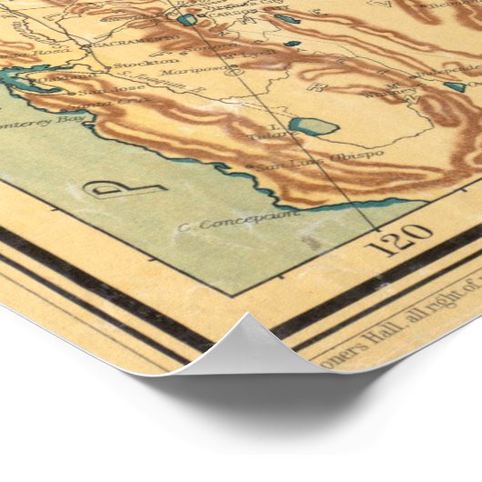 kaart van Canada (1898) Poster (Hoek)