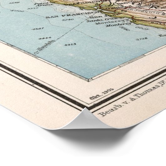  kaart van Canada (1905) Poster (Hoek)