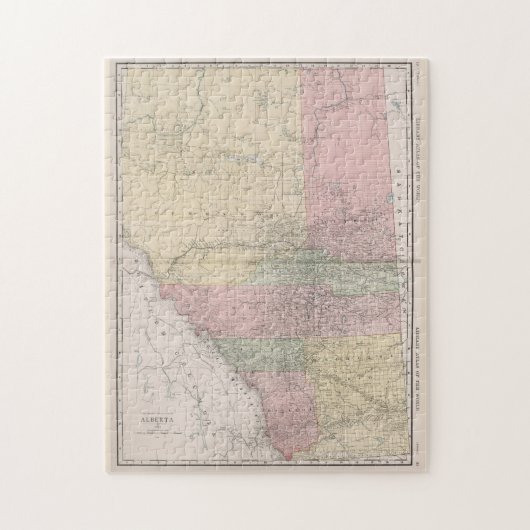  kaart van Canada (1912) Legpuzzel (Verticaal)